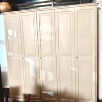 armadio 5 ante beige stile classico 