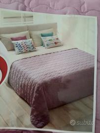 Trapuntino matrimoniale rosa/lilla