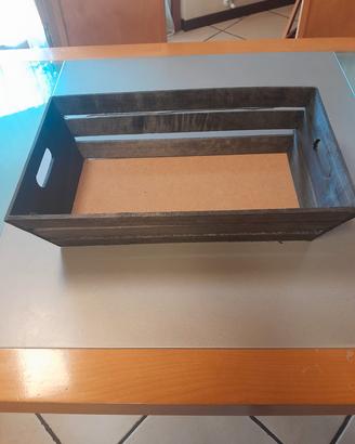 Cesto/fioriera in legno