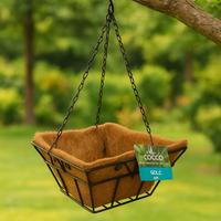 Fioriera da Appendere 4 pezzi Fibra di Cocco 30cm