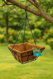 Fioriera da Appendere 4 pezzi Fibra di Cocco 30cm