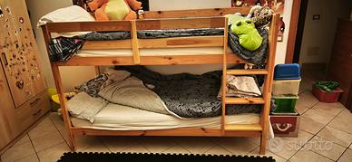 Letto a castello in legno massiccio alta qualità