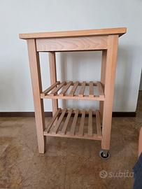 tavolino Carrello, faggio,ikea bekvam