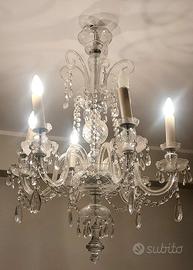 coppia lampadari in cristallo di boemia