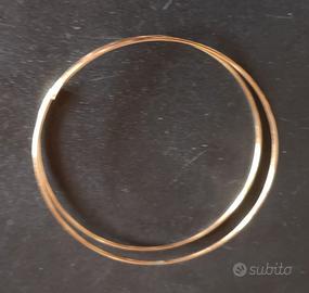 Bracciale da braccio dorato rigido a doppio giro