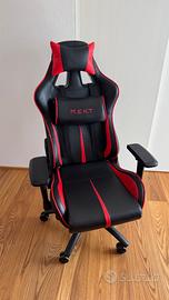 Sedia Gaming REKT TEAM8 – Rosso/Nero