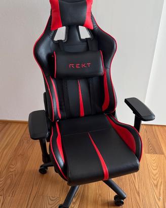 Sedia Gaming REKT TEAM8 – Rosso/Nero