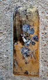 Tavoletta in foglia oro con dipinto