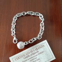 Bracciale color argento ciondolo Ferrero Rocher