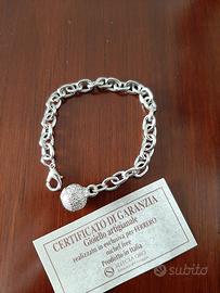 Bracciale color argento ciondolo Ferrero Rocher