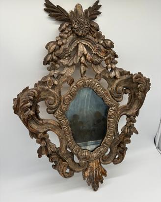 Antica specchiera/specchio in legno dell’800