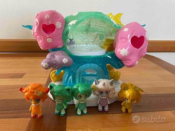 Casa albero Glimmies con 5 personaggi