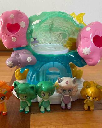 Casa albero Glimmies con 5 personaggi