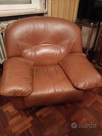 poltrone e divano in pelle 