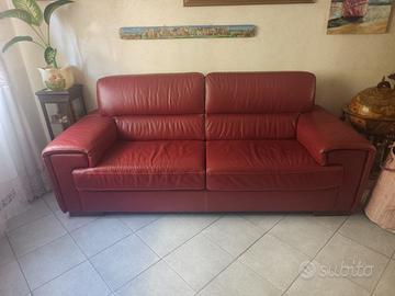 Divano e poltrona in pelle