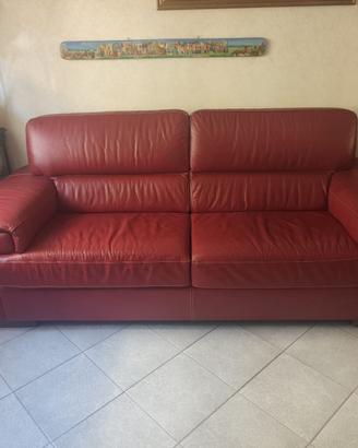 Divano e poltrona in pelle