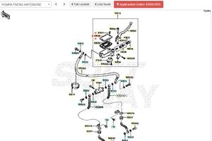 Coperchio pompa freno Kawasaki GPZ S 500 430261055