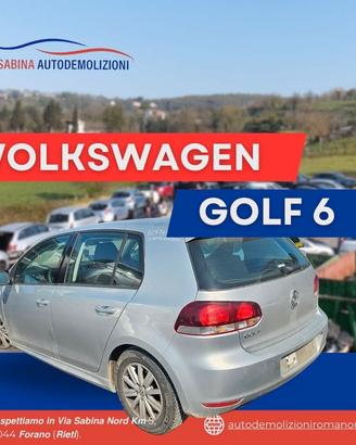 Wolkswagen golf 6 ricambi usati vettura rottamata