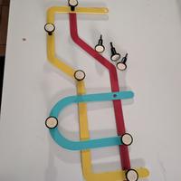 Appendiabiti da parete di design Umbria Subway