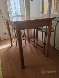 Tavolo/bancone alto e 6 sgabelli Calligaris