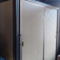 Porta sci armadio in acciaio, ruote, 30 scomparti 