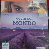 Libro di geografia usato per scuola media