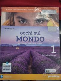 Libro di geografia usato per scuola media