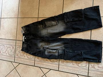 Jeans Cargo nero Bershka