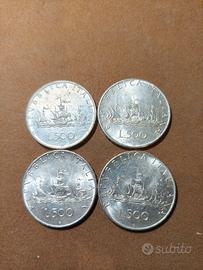 4 pz 500 lire argento caravelle 
