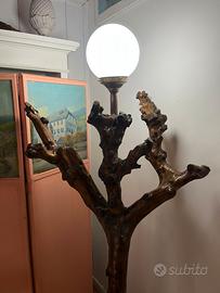 Lampada da terra tronco d’albero