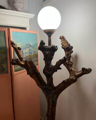 Lampada da terra tronco d’albero