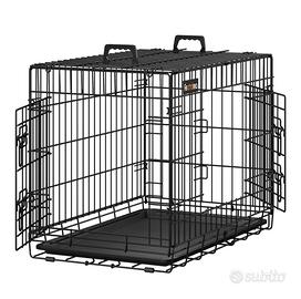 Feandrea Gabbia per Cani Pieghevole, con 2 Porte,