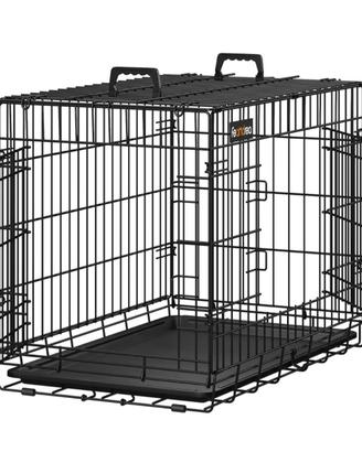Feandrea Gabbia per Cani Pieghevole, con 2 Porte,