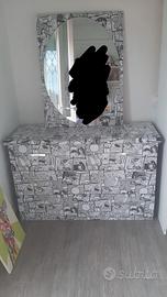 cassettiera con specchio