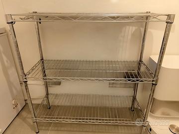 Scaffale in acciaio cromato