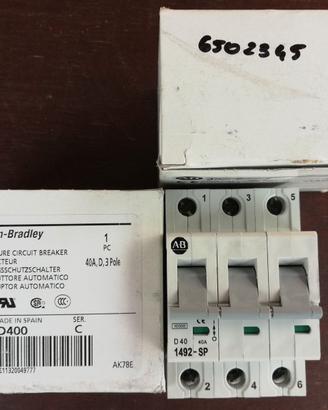 3 poles, Allen-Bradley 1492-SP3D400, Magnetic Trip