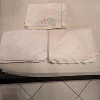 tre lenzuoline per culla