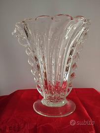 Vaso bullicante in vetro di Murano con morise