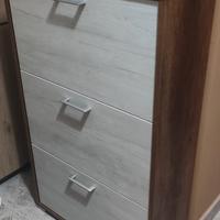 Scarpiera effetto legno 3 ante doppie 