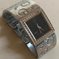 Orologio guess quadrato acciaio nero