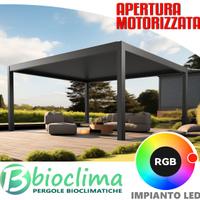 Pergole bioclimatiche 6x3 apertura motorizzata LED