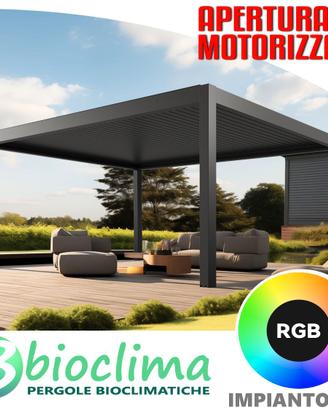 Pergole bioclimatiche 6x3 apertura motorizzata LED