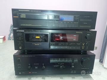 set Hi-fi Pionier CT-737, Luxman LV-101, e marantz
