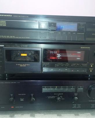 set Hi-fi Pionier CT-737, Luxman LV-101, e marantz