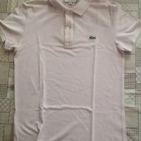 Polo Lacoste originale tg S rosa pallido