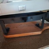 Porta prosciutto in legno e ferro artigianale