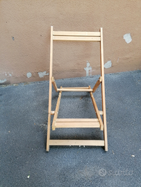 Struttura sedia a sdraia in legno fatta a mano