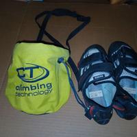 Scarpette da arrampicata N.36 + borsa magnesite