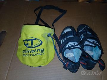 Scarpette da arrampicata N.36 + borsa magnesite