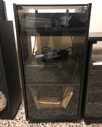 Mobiletto arredo pioneer per Hi-fi. Vetro e nero